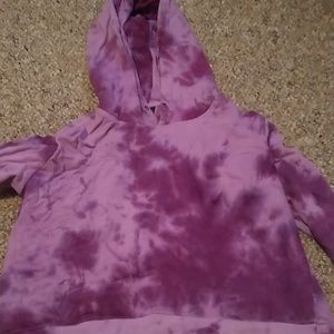 Cropped tie dye hoodie